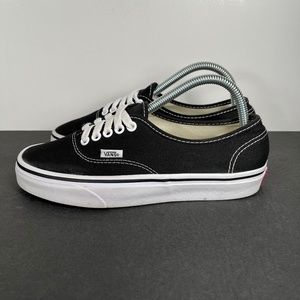 Vans Authentic Black White Athletic Skate Sneakers Womens 8